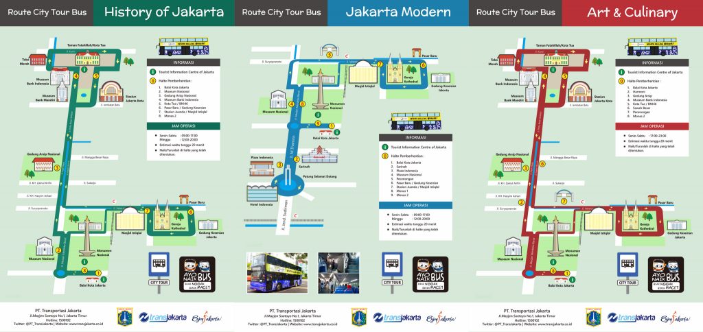 Rute Lengkap Bus City tour Jakarta - One Day Trip: Bus Tingkat Wisata Jakarta. 